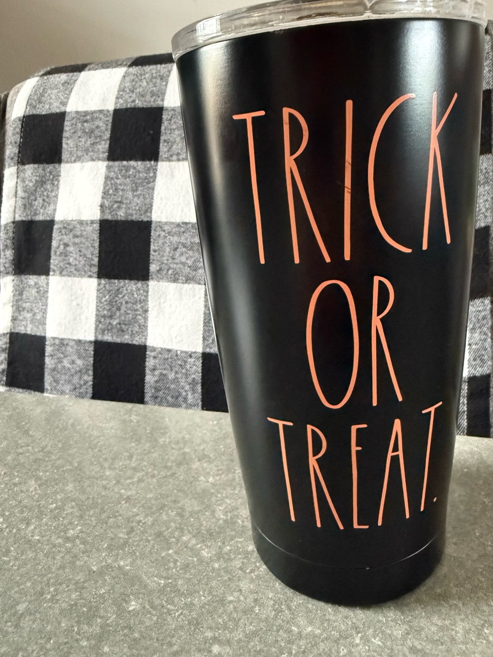 Trick or Treat Black Halloween Tumbler - Rae Dunn